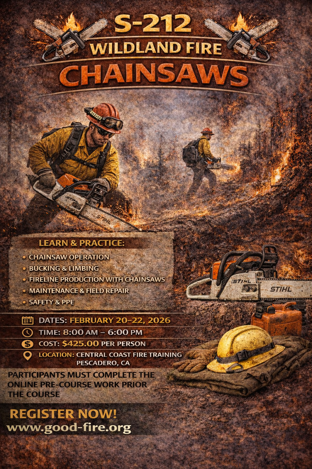 S-212 Wildland Fire Chainsaws - Central Coast Training